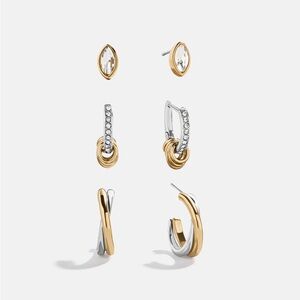 Sylvie Waterproof Earring Set | Elegant Gold and Silver Earrings Set